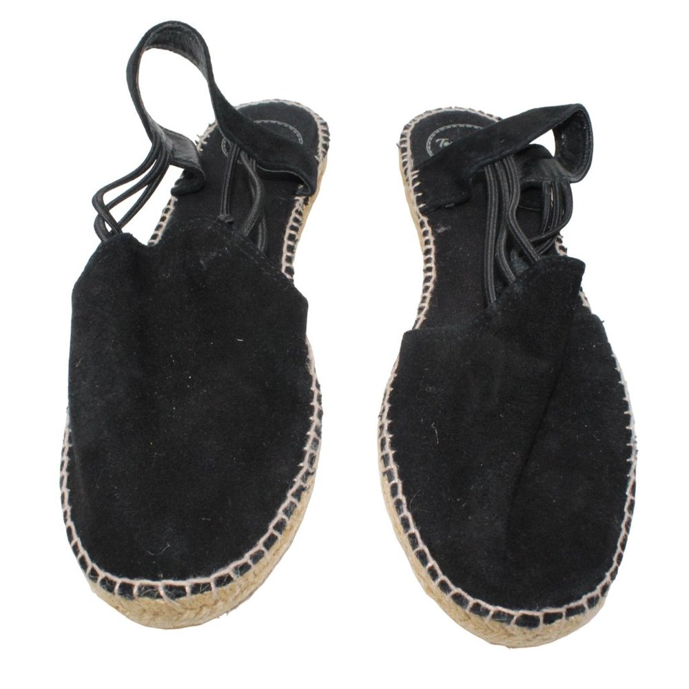 Toni Pons Womens Size 10.5 Nuria Black Suede Espadrille Slip On Sandals - Picture 11 of 16